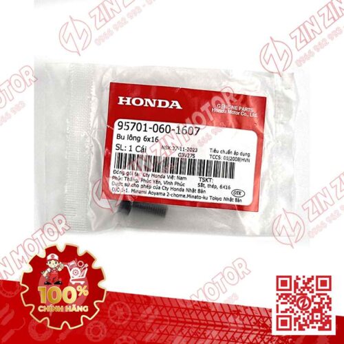 Alternative view of BU LÔNG LỤC GIÁC 6X16MM ĐEN DÙNG CHUNG NHIỀU DÒNG XE HONDA 957010601607 CHÍNH HÃNG