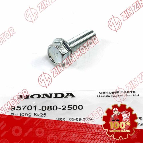 BU LÔNG, ỐC GÁC CHÂN SAU VISION 2014-2024, FUTURE 2018+, WAVE RSX 2019+ ; ỐC, BU LÔNG 8X25MM BẮT CẦN TĂNG SÊN, XÍCH CAM WAVE RSX 2019 2020 2021 2022 2023 , WAVE ALPHA 2017 - 2023 2024 - 2025, WAVE BLADE 110 957010802500 CHÍNH HÃNG