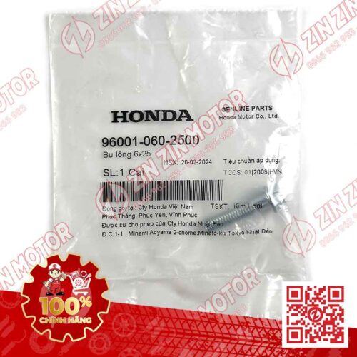 Alternative view of BU LÔNG 6X25MM DÙNG CHUNG NHIỀU DÒNG XE HONDA 960010602500 CHÍNH HÃNG