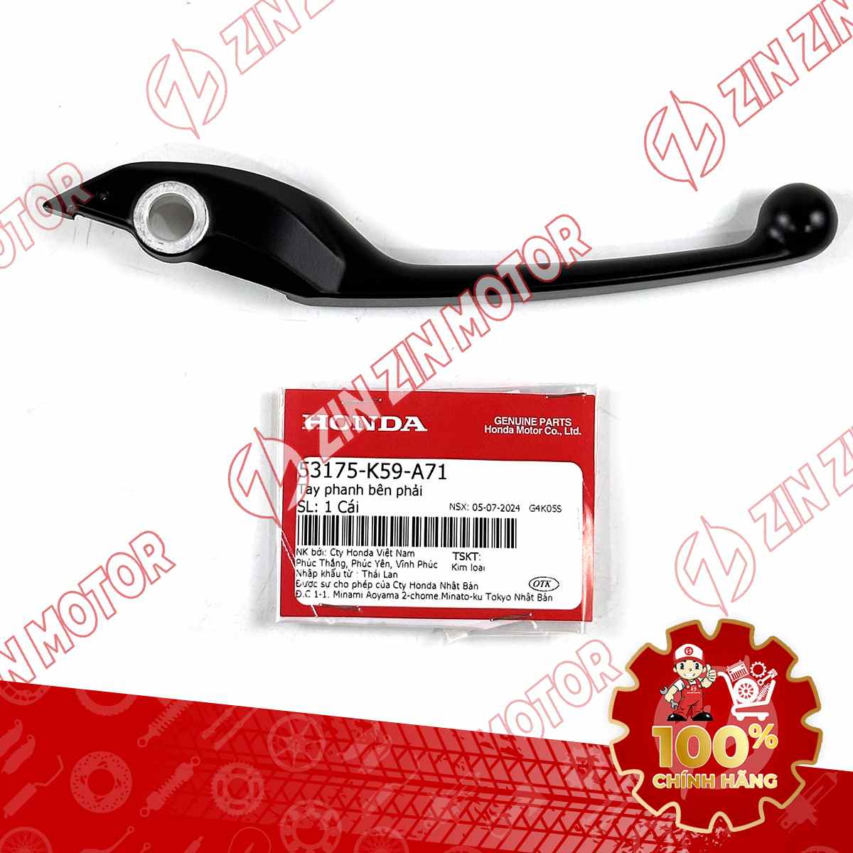 TAY THẮNG PHẢI XE VARIO 125 VN 53175K59A71 CHÍNH HÃNG