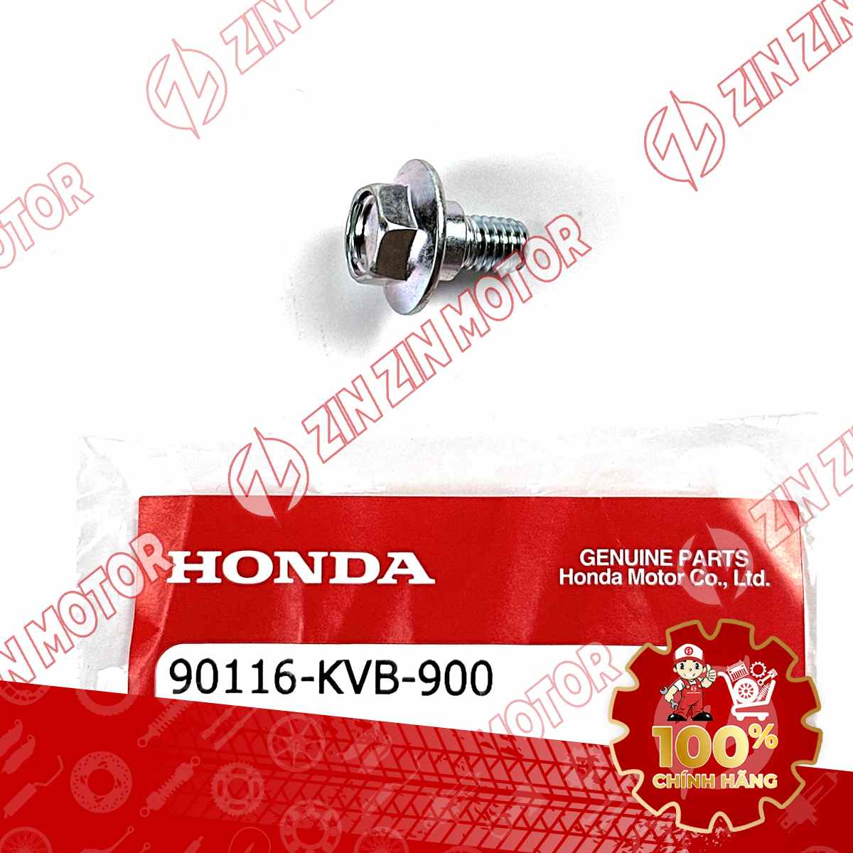 BU LÔNG 6MM DÙNG CHUNG NHIỀU LOẠI XE HONDA ; ỐC, BU LÔNG 6MM BẮT ĐẾ PÔ E, HỘP LỌC GIÓ, DÈ SAU WAVE RSX 2019 2020 2021 2022 2023 , WAVE ALPHA 2017 - 2023 2024 - 2025, WAVE BLADE 110 90116KVB900 CHÍNH HÃNG