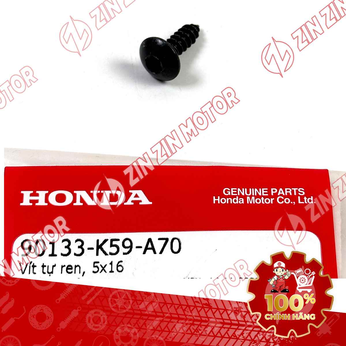 VÍT 5X16MM DÙNG CHUNG NHIỀU LOẠI XE HONDA 90133K59A70 CHÍNH HÃNG