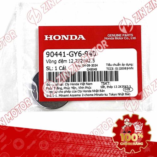 Alternative view of VÒNG ĐỆM TÁN ỐC NỒI XE AB 125 2016-2019 , AB 125/150 2020-2021 , AB 125/160 2022-2024 , Lead 2025 , Lead 2022 , Lead 2017+ , Lead 2014+ , Lead 110 , SH 125/160 2023 - 2024 , SH 125/150 2020-2022 , SH 125/150 2017-2019 , SH Mode 2014+ , SH MODE 2020 , Vision 2021+ , Vision 2014+ , Vario 160 2023 VN , Click 160 K2S , Vario 125 K2V VN VÀ NHIỀU DÒNG TAY GA KHÁC 12.2X29X2.5MM 90441GY6940 CHÍNH HÃNG