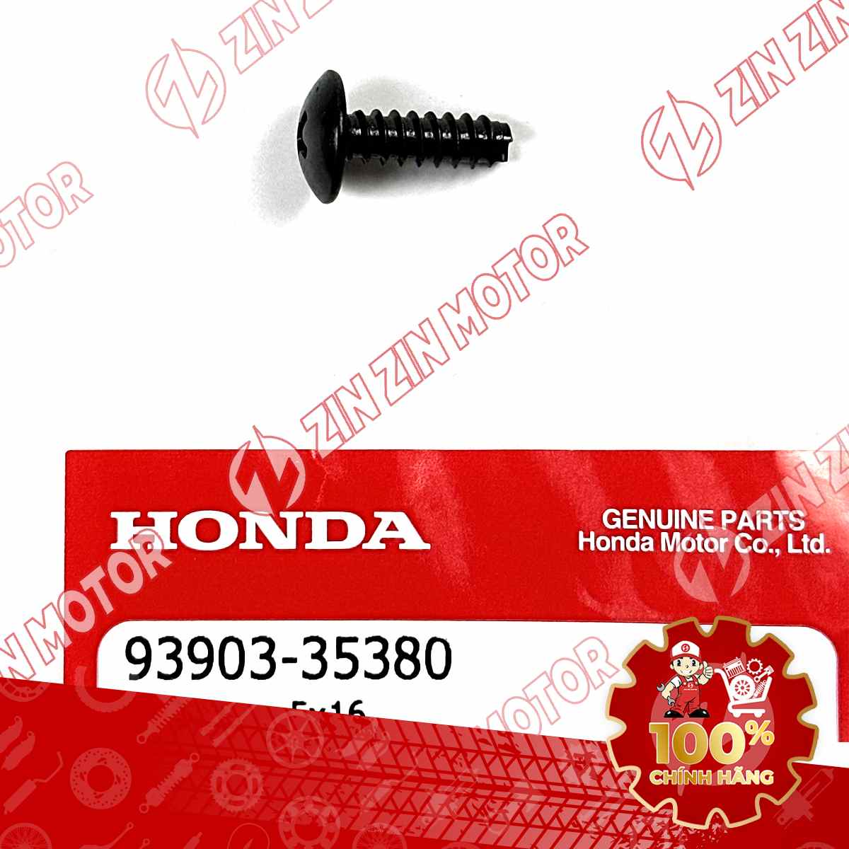 VÍT 5X16MM DÙNG CHUNG NHIỀU LOẠI XE HONDA 9390335380 CHÍNH HÃNG