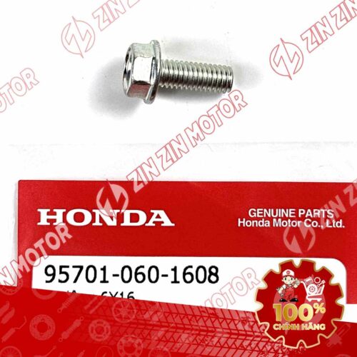 BU LÔNG LỤC GIÁC 6X16MM DÙNG CHUNG NHIỀU LOẠI XE HONDA 957010601608 CHÍNH HÃNG