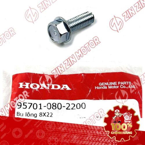 BU LÔNG LỤC GIÁC 8X22MM DÙNG CHUNG NHIỀU LOẠI XE HONDA 957010802200 CHÍNH HÃNG