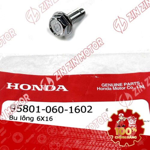 BU LÔNG MẶT BÍCH 6X16MM DÙNG CHUNG NHIỀU LOẠI XE HONDA 958010601602 CHÍNH HÃNG