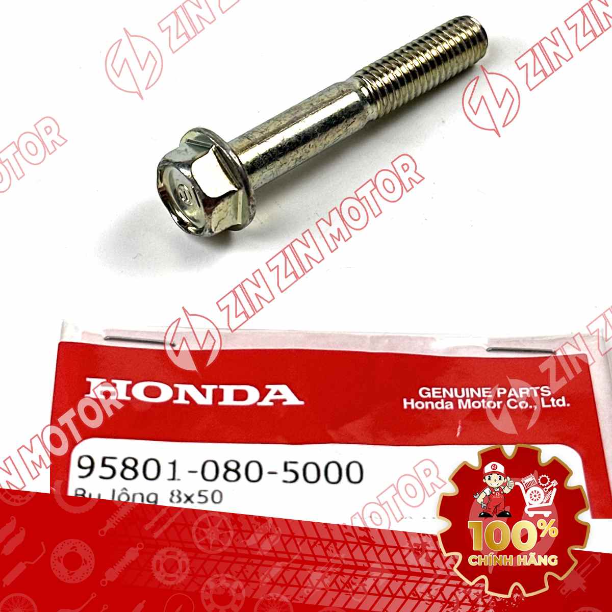 BU LÔNG MẶT BÍCH 8X50MM DÙNG CHUNG NHIỀU LOẠI XE HONDA 958010805000 CHÍNH HÃNG
