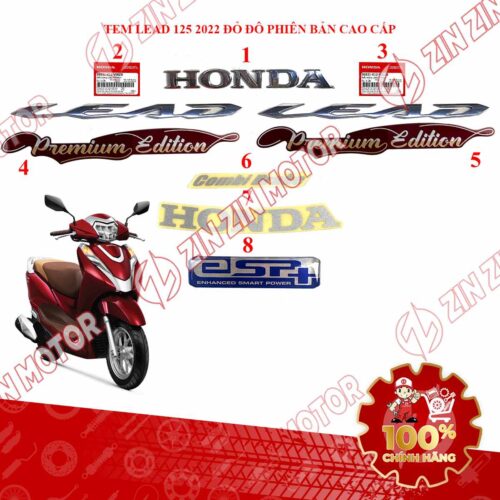Alternative view of BỘ TEM DÀN ÁO XE LEAD 125 2022 2023 2024 ĐỦ MÀU CHÍNH HÃNG - ZZM