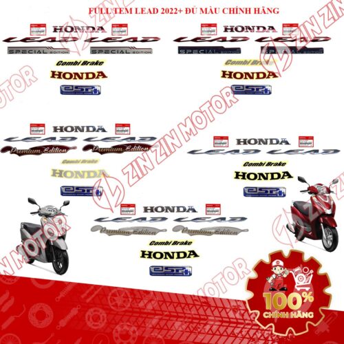 BỘ TEM DÀN ÁO XE LEAD 125 2022 2023 2024 ĐỦ MÀU CHÍNH HÃNG - ZZM