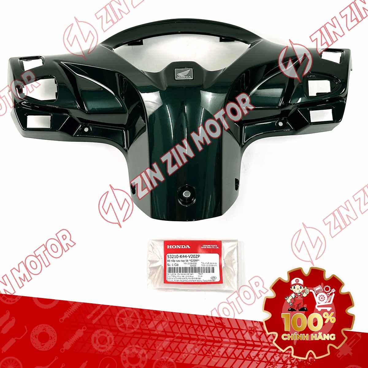 NẮP SAU TAY LÁI, BỢ CỔ VISION 2014 2015 2016 2017 2018 2019 2020 XANH LỤC 53210K44V20ZP CHÍNH HÃNG