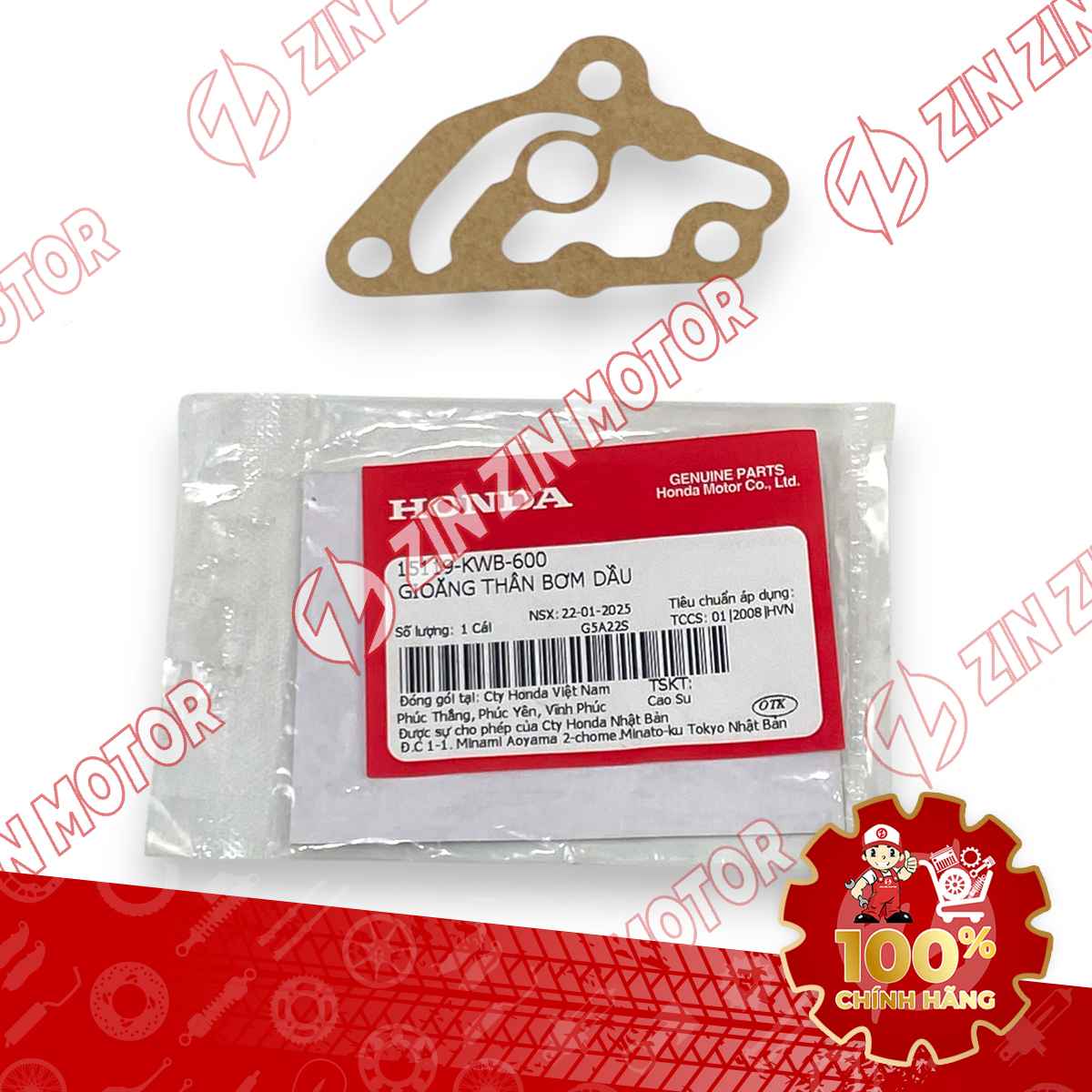 GIOĂNG, RON THÂN BƠM DẦU WAVE RSX 2019 2020 2021 2022 2023 , WAVE ALPHA 2017 - 2023 2024 - 2025, WAVE BLADE 110 15119KWB600 CHÍNH HÃNG
