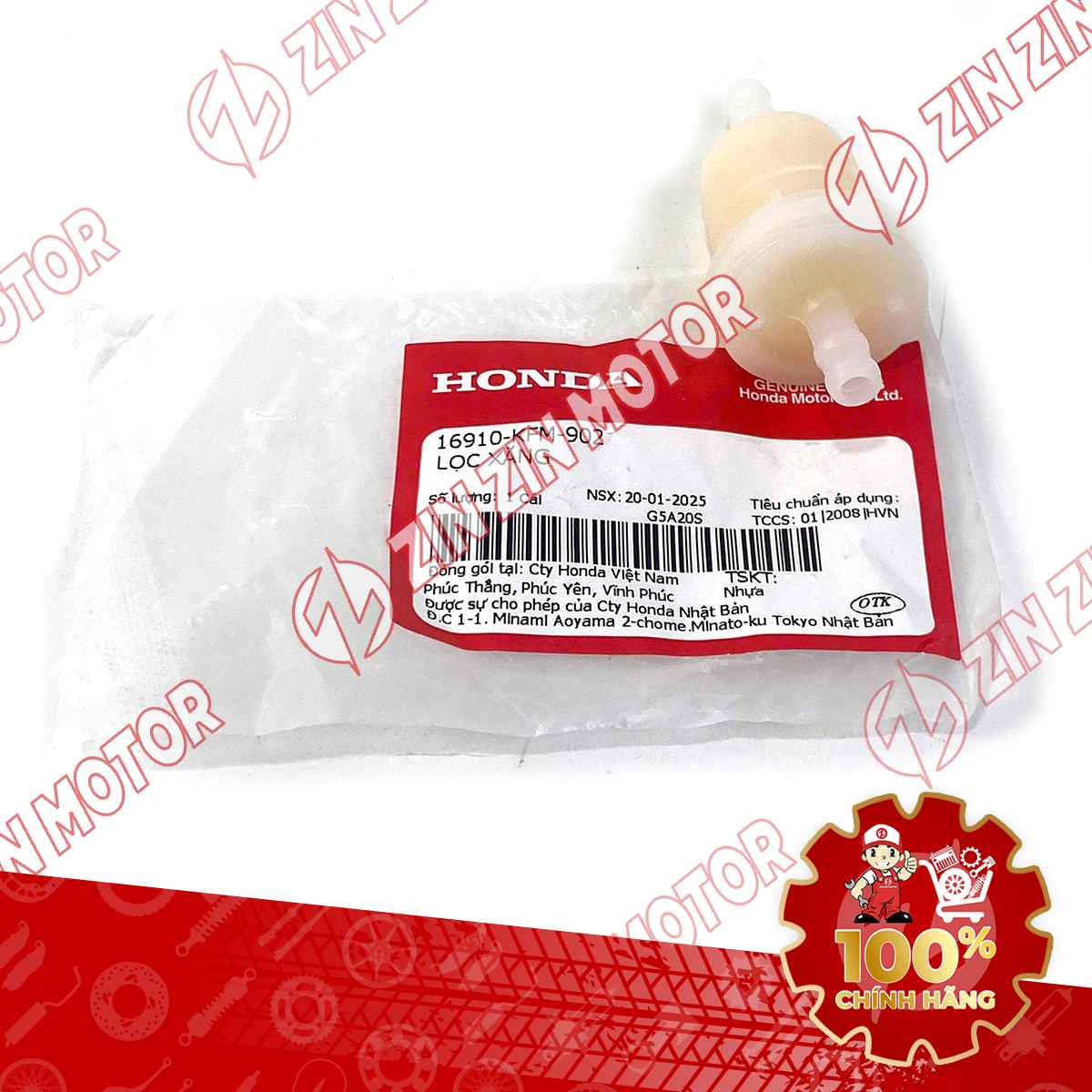 CỐC LỌC XĂNG WAVE ALPHA 2017 - 2023 2024 - 2025, WAVE BLADE 110 16910KFM902 CHÍNH HÃNG