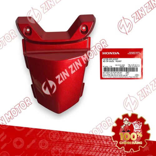 NẮP ỐP ĐUÔI SAU WAVE RSX 2019 2020 2021 2022 2023 ĐỎ R-340C 33708K03N30ZF CHÍNH HÃNG
