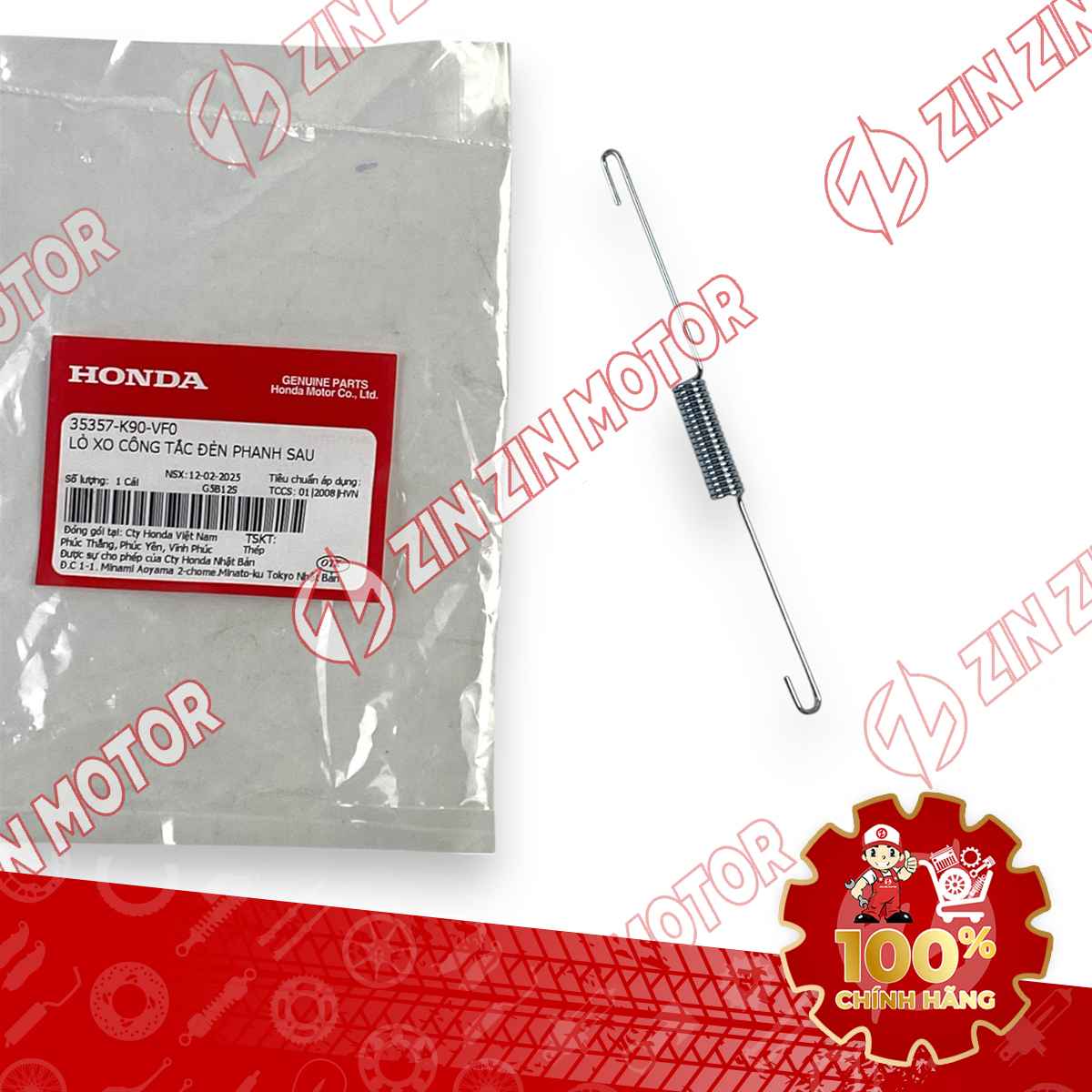 LÒ XO CÔNG TẮC ĐÈN PHANH SAU WAVE ALPHA 2023 - 2024 35357K90VF0 CHÍNH HÃNG