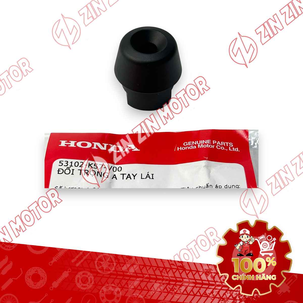 ĐỐI TRỌNG, GÙ TAY LÁI WAVE ALPHA 2017 - 2023 2024 - 2025, WAVE BLADE 110 53102K57V00 CHÍNH HÃNG