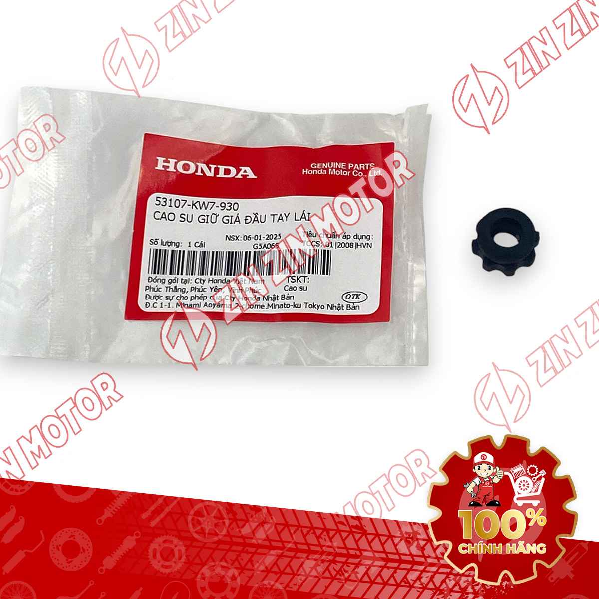 CAO SU MI ĐÔNG, ĐỐI TRỌNG GIÁ ĐẦU TAY LÁI WAVE RSX 2019 2020 2021 2022 2023 , WAVE ALPHA 2017 - 2023 2024 - 2025, WAVE BLADE 110 53107KW7930 CHÍNH HÃNG