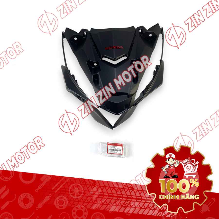 QUÂY MẶT NẠ LỚN TRƯỚC WAVE RSX ĐEN ĐỎ 2021 BÁNH MÂM 64200K90VG0ZC CHÍNH HÃNG