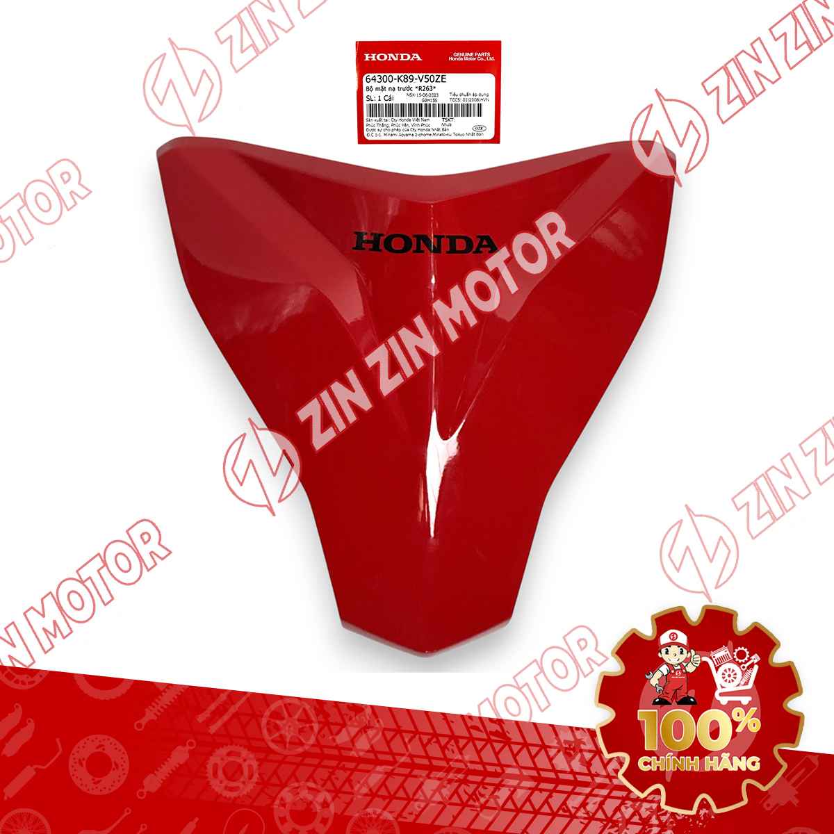 MẶT NẠ TRƯỚC WAVE ALPHA 2017 2018 2019 2020 2021 2022 2023 ĐỎ 2017-2021 T.ĐEN 64300K89V50ZE CHÍNH HÃNG