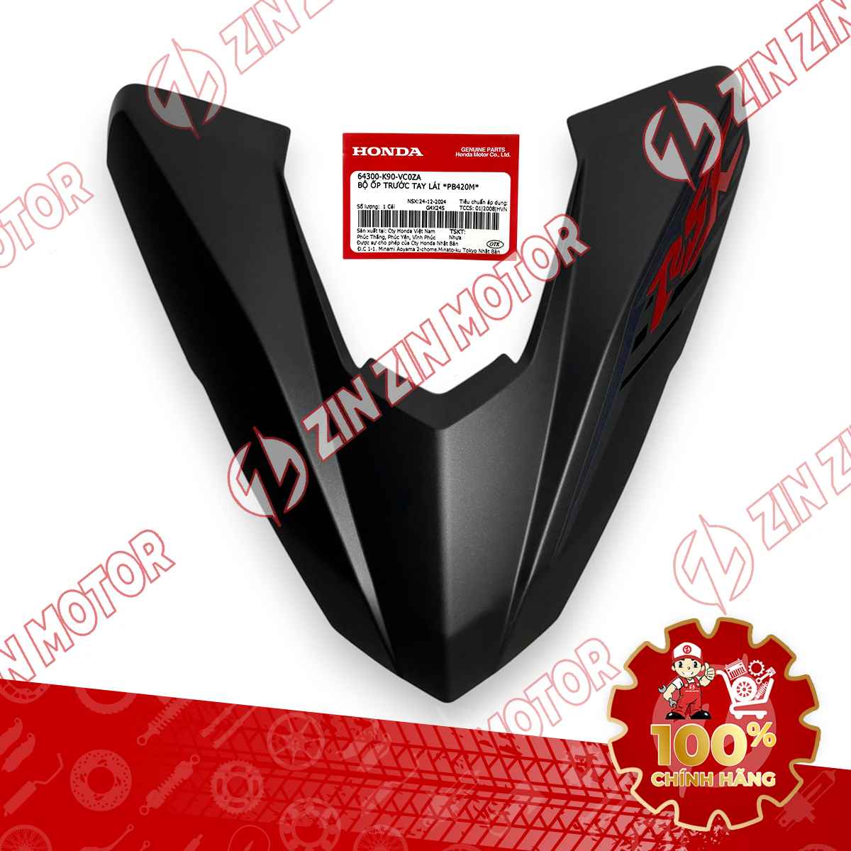 MẶT NẠ CHỮ V TRƯỚC WAVE RSX XANH XÁM 2019-2020 64300K90VC0ZA CHÍNH HÃNG