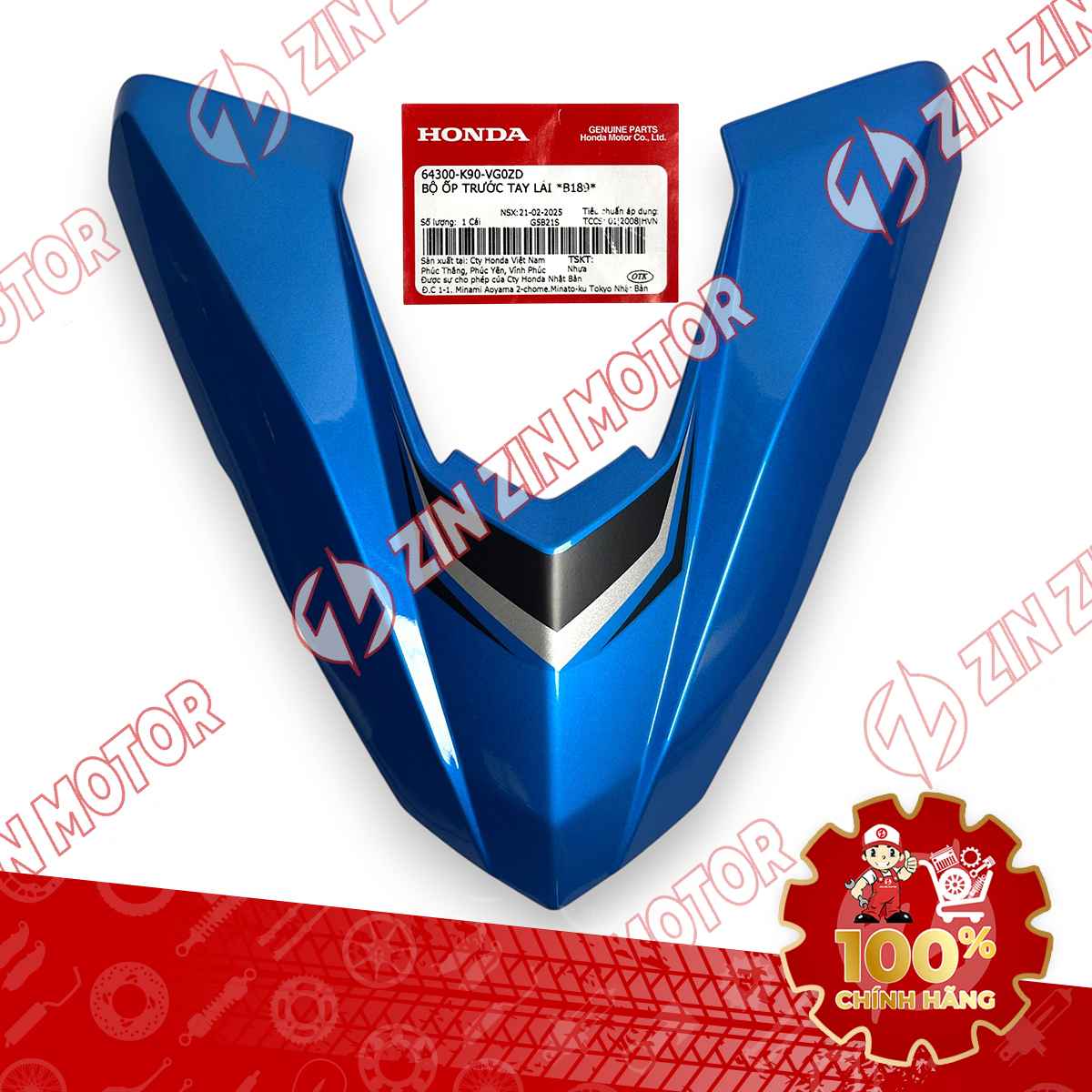 MẶT NẠ CHỮ V TRƯỚC WAVE RSX XANH 2021-2022 64300K90VG0ZD CHÍNH HÃNG