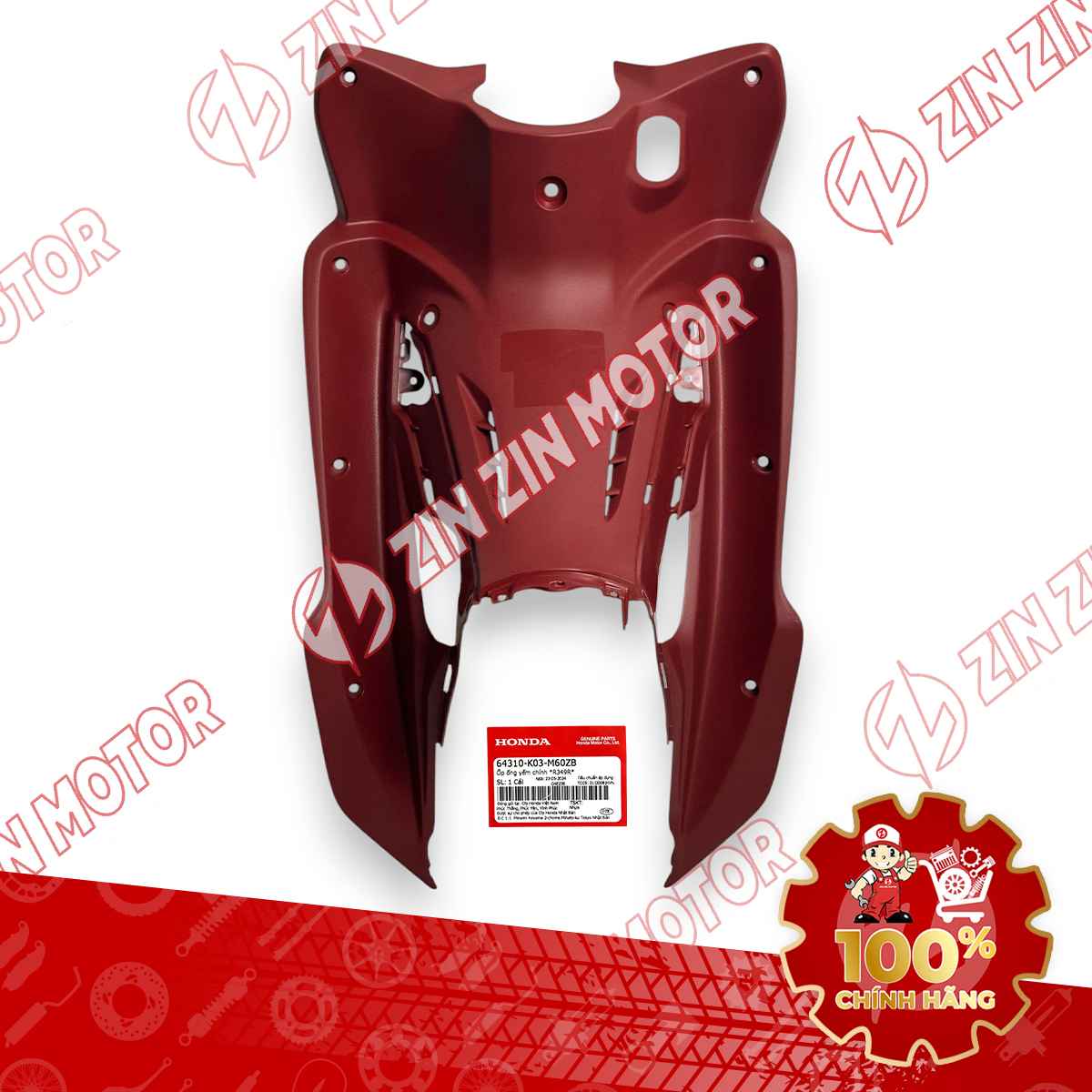 NHỰA NHÁM ỐP Ổ KHÓA WAVE RSX 2019 2020 2021 2022 2023 MÀU ĐỎ 64310K03M60ZB CHÍNH HÃNG