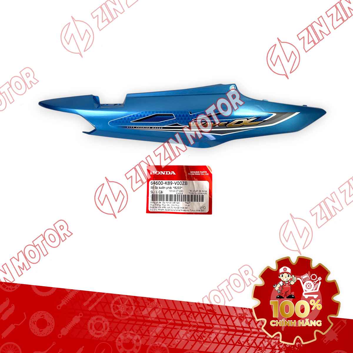 ỐP SƯỜN WAVE ALPHA XANH NGỌC 2017 PHẢI 64600K89V00ZB CHÍNH HÃNG