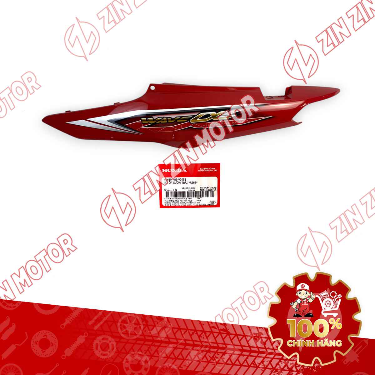 ỐP SƯỜN WAVE ALPHA ĐỎ 2018 TRÁI 64650K89V20ZE CHÍNH HÃNG