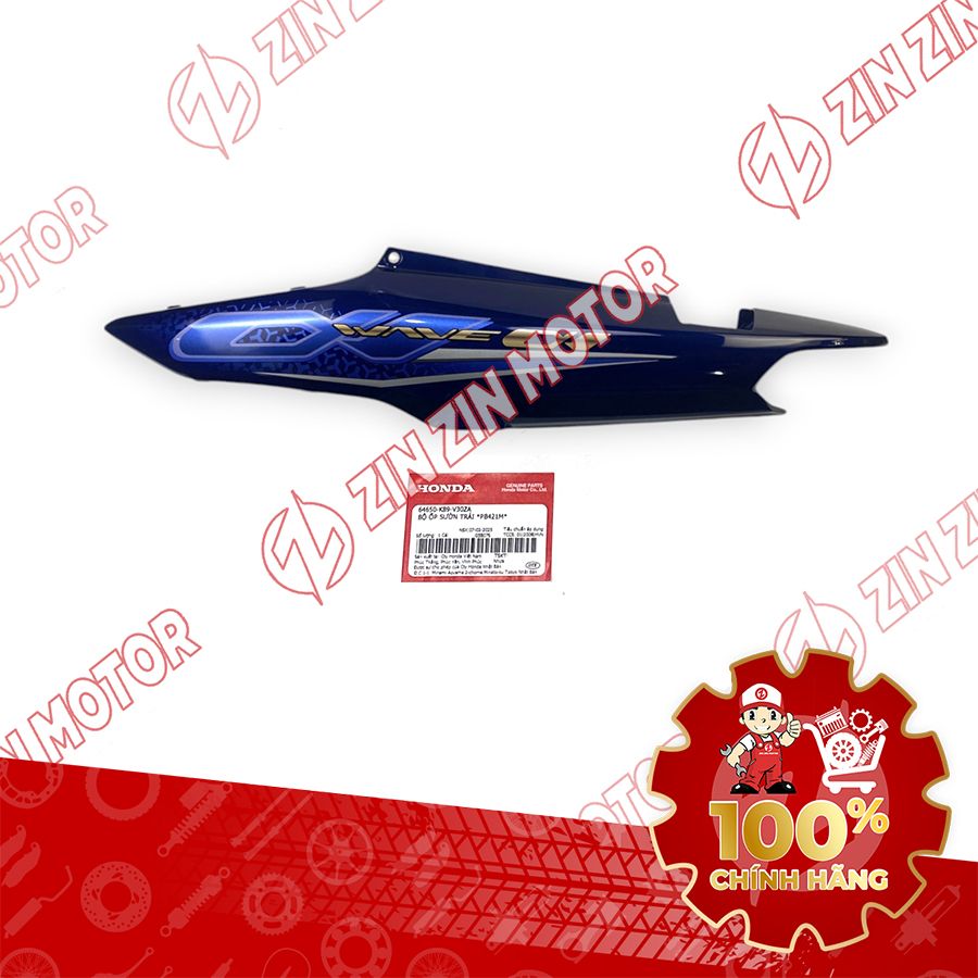 ỐP SƯỜN WAVE ALPHA XANH ĐẬM 2019-2020 TRÁI 64650K89V30ZA CHÍNH HÃNG