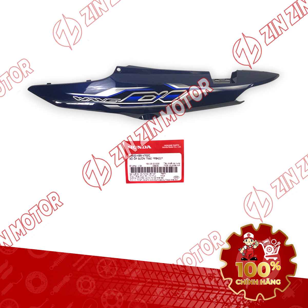 ỐP SƯỜN WAVE ALPHA XANH ĐẬM 2023 TRÁI 64650K89V70ZC CHÍNH HÃNG
