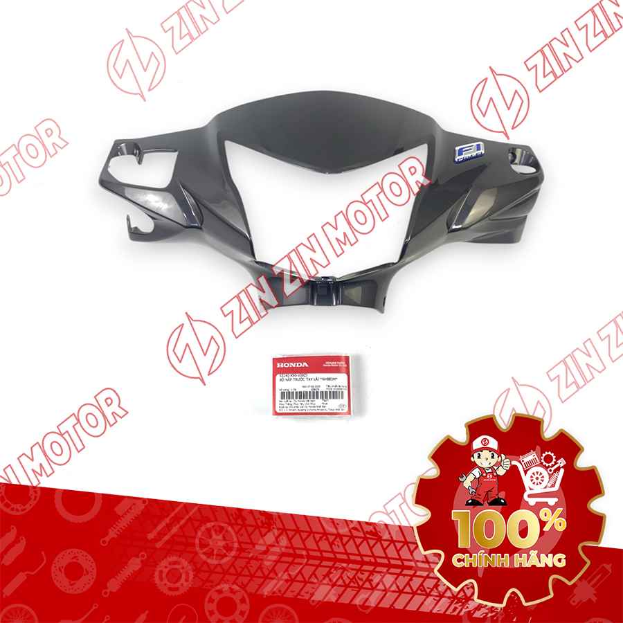 NẮP ỐP TRƯỚC TAY LÁI, ỐP ĐẦU WAVE RSX 2019 2020 2021 2022 2023 XÁM ĐEN PHANH ĐĨA 53240K90V00ZJ CHÍNH HÃNG