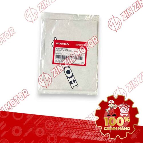 Alternative view of TEM CHỮ HONDA DÁN CÁNH YẾM TRONG WAVE ALPHA 2024 2025 110MM CHỮ TRẮNG NỀN ĐEN 86101K89V90ZA CHÍNH HÃNG
