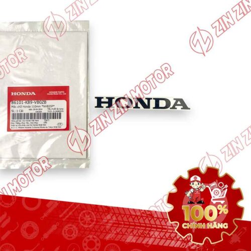TEM CHỮ HONDA DÁN CÁNH YẾM TRONG WAVE ALPHA 2024 2025 110MM CHỮ ĐEN NỀN TRẮNG 86101K89VB0ZB CHÍNH HÃNG