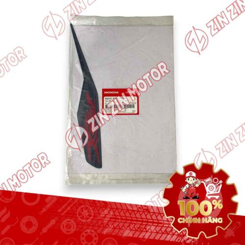 Alternative view of TEM MẶT NẠ CHỮ V TRƯỚC WAVE RSX 2019 2020 PHIÊN BẢN BÁNH MÂM PHANH ĐĨA XE XÁM ĐỎ 86642K90VC0ZB CHÍNH HÃNG