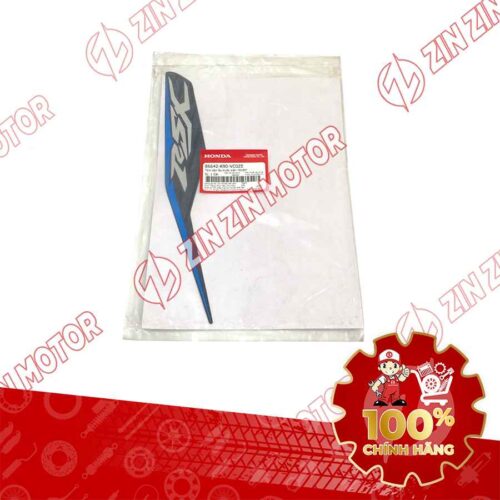 Alternative view of TEM MẶT NẠ CHỮ V TRƯỚC WAVE RSX 2019 2020 PHIÊN BẢN BÁNH MÂM PHANH ĐĨA XE XANH ĐEN 86642K90VC0ZE CHÍNH HÃNG