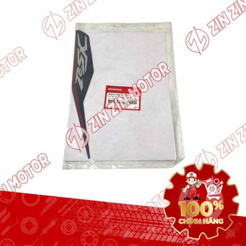Alternative view of TEM MẶT NẠ CHỮ V TRƯỚC WAVE RSX 2019 2020 PHIÊN BẢN BÁNH CĂM PHANH CƠ/ĐĨA XE TRẮNG 86642K90VC0ZG CHÍNH HÃNG