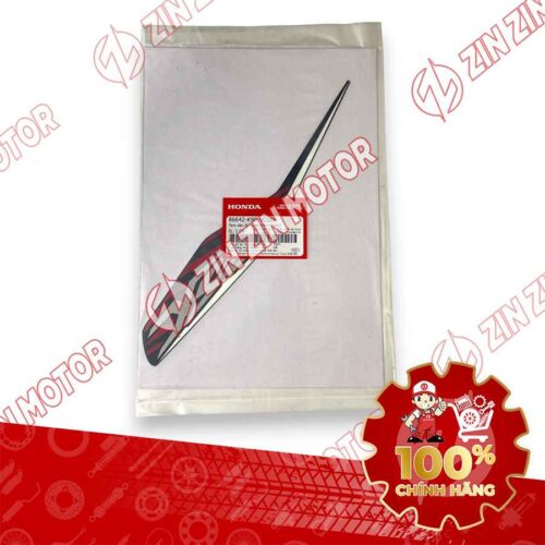 Alternative view of TEM MẶT NẠ CHỮ V TRƯỚC WAVE RSX 2019 2020 PHIÊN BẢN BÁNH CĂM PHANH CƠ/ĐĨA XE ĐỎ 86642K90VC0ZH CHÍNH HÃNG