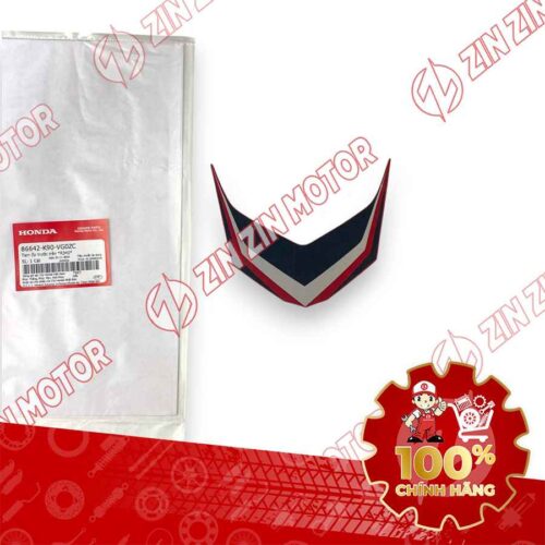TEM MẶT NẠ CHỮ V TRƯỚC WAVE RSX 2021 2022 PHIÊN BẢN BÁNH MÂM THẮNG ĐĨA XE ĐỎ 86642K90VG0ZC CHÍNH HÃNG