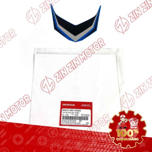 TEM MẶT NẠ CHỮ V TRƯỚC WAVE RSX 2021 2022 PHIÊN BẢN BÁNH MÂM THẮNG ĐĨA XE XANH ĐEN 86642K90VG0ZD CHÍNH HÃNG