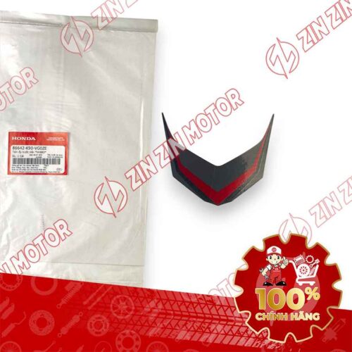 TEM MẶT NẠ CHỮ V TRƯỚC WAVE RSX 2021 2022 PHIÊN BẢN BÁNH CĂM PHANH CƠ/ĐĨA XE XÁM ĐEN 86642K90VG0ZE CHÍNH HÃNG
