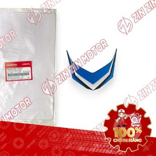 TEM MẶT NẠ CHỮ V TRƯỚC WAVE RSX 2021 2022 PHIÊN BẢN BÁNH CĂM PHANH CƠ/ĐĨA XE XANH 86642K90VG0ZH CHÍNH HÃNG