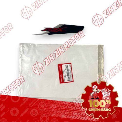 TEM MẶT NẠ CHỮ V TRƯỚC WAVE RSX 2023 PHIÊN BẢN THỂ THAO BÁNH MÂM PHANH ĐĨA XE TRẮNG 86642K90VL0ZB CHÍNH HÃNG