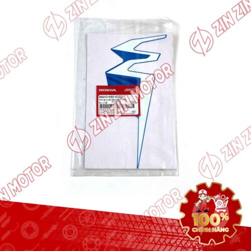 Alternative view of TEM ỐP TRƯỚC WAVE RSX 2019 2020 PHIÊN BẢN BÁNH CĂM PHANH CƠ/ĐĨA XE XANH BÊN PHẢI 86643K90VC0ZJ CHÍNH HÃNG