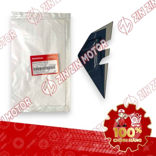 TEM ỐP TRƯỚC WAVE RSX 2021 2022 PHIÊN BẢN BÁNH MÂM THẮNG ĐĨA XE XANH XÁM ĐEN BÊN PHẢI 86643K90VG0ZA CHÍNH HÃNG