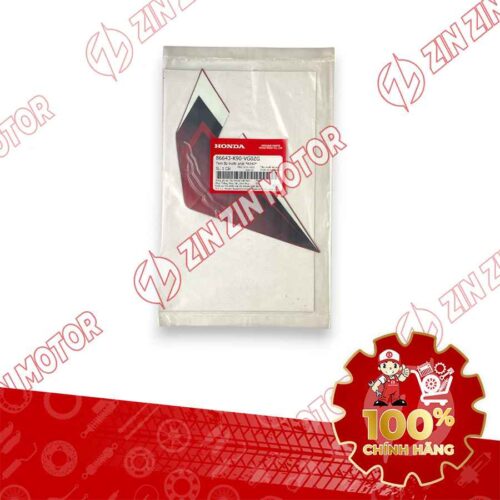 Alternative view of TEM ỐP TRƯỚC WAVE RSX 2021 2022 PHIÊN BẢN BÁNH CĂM PHANH CƠ/ĐĨA XE ĐỎ ĐEN BÊN PHẢI 86643K90VG0ZG CHÍNH HÃNG