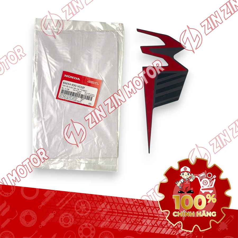 TEM ỐP TRƯỚC WAVE RSX 2019 2020 PHIÊN BẢN BÁNH CĂM PHANH CƠ/ĐĨA XE XÁM ĐEN BÊN TRÁI 86644K90VC0ZF CHÍNH HÃNG