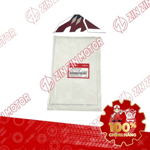 TEM ỐP TRƯỚC WAVE RSX 2023 PHIÊN BẢN TIÊU CHUẨN BÁNH CĂM PHANH CƠ (XE ĐỎ ĐEN) TRÁI 86644K90VK0ZF CHÍNH HÃNG