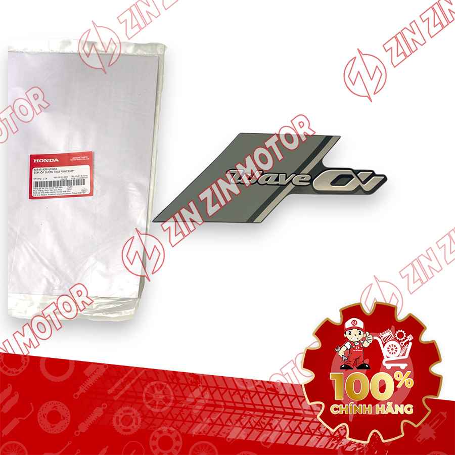 TEM ỐP SƯỜN WAVE ALPHA 2024 2025 XE XÁM 2025 PHIÊN BẢN CỔ ĐIỂN TRÁI 86645K89VD0ZA CHÍNH HÃNG