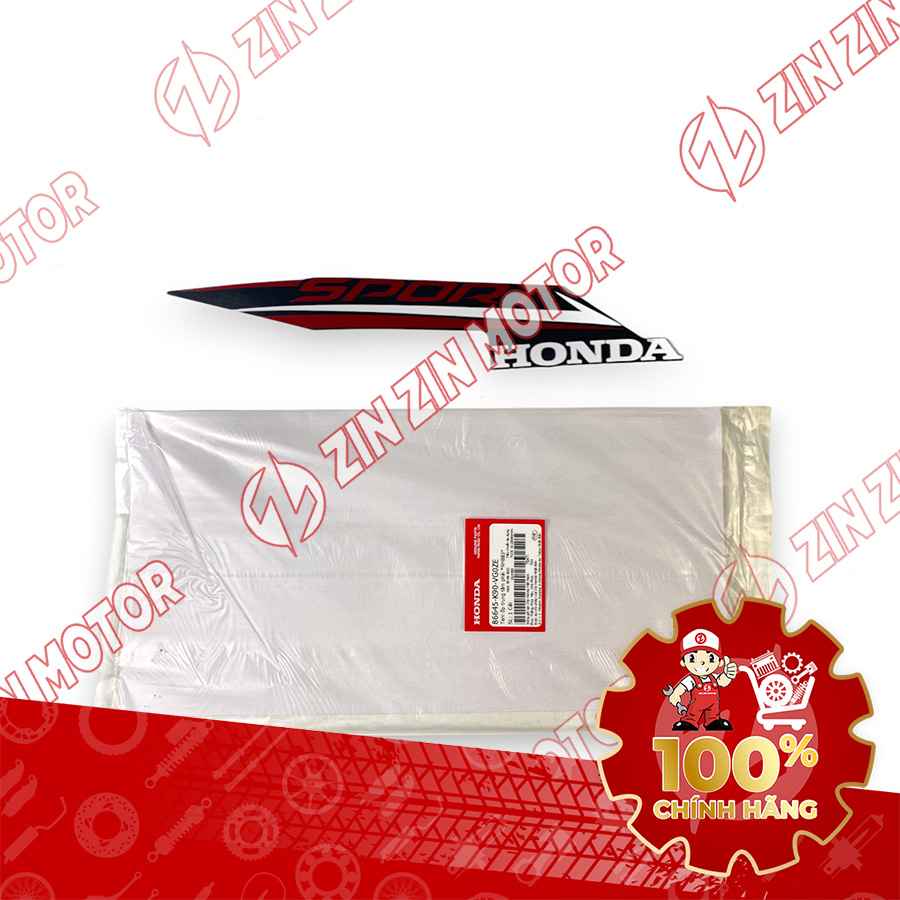 TEM ỐP TRUNG TÂM WAVE RSX 2021 2022 PHIÊN BẢN BÁNH CĂM PHANH CƠ/ĐĨA XE XÁM ĐEN BÊN PHẢI 86645K90VG0ZE CHÍNH HÃNG