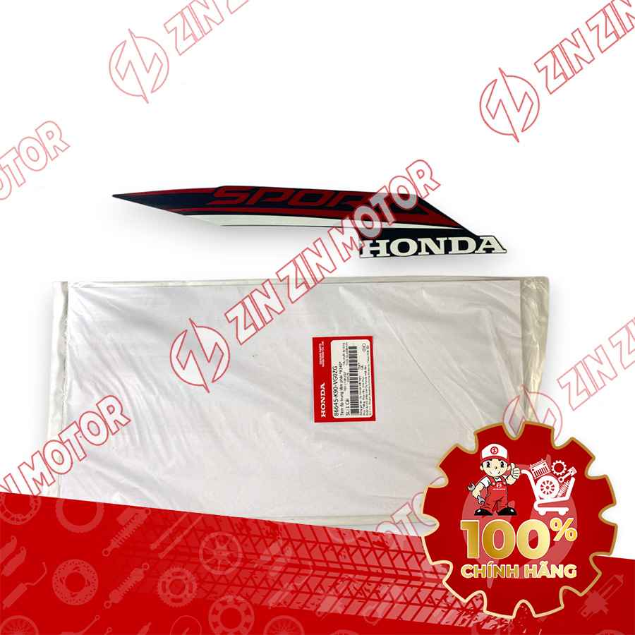 TEM ỐP TRUNG TÂM WAVE RSX 2021 2022 PHIÊN BẢN BÁNH CĂM PHANH CƠ/ĐĨA XE ĐỎ BÊN PHẢI 86645K90VG0ZG CHÍNH HÃNG